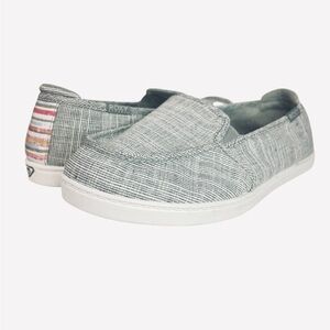 Roxy Minnow VII Slip-on Boat Shoe Casual Walking Loafer Cool Gray Size 10 Wide